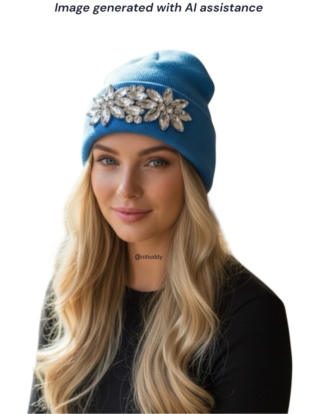 NWT Akira blue The After Party Gem Knit Hat